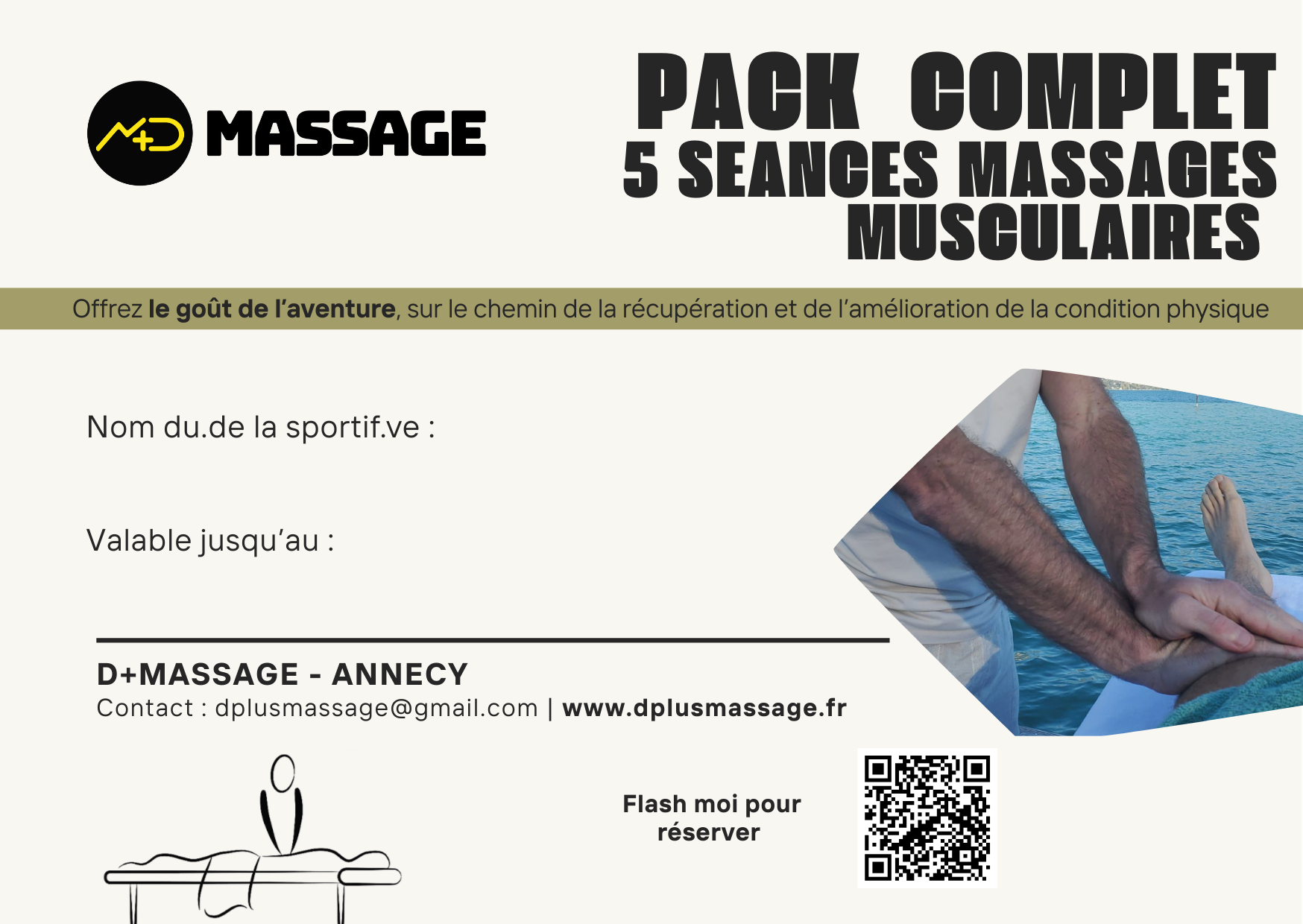 PACK COMPLET 3 ou 5 SEANCES DE 60min ou 45min MASSAGES MUSCULAIRES SUEDOIS